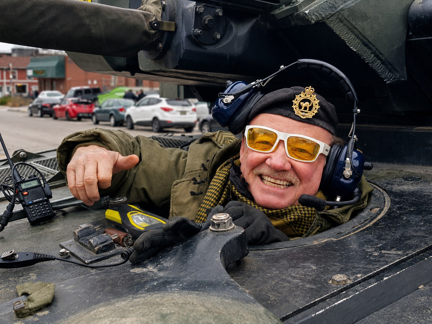 Dave Thompson volunteering at the Oshawa Tank Museum